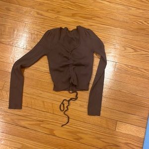 Brown ribbed sweater size small women’s.